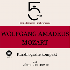 Hörbuch Wolfgang Amadeus Mozart: Kurzbiografie kompakt  - Autor 5 Minuten   - gelesen von Jürgen Fritsche