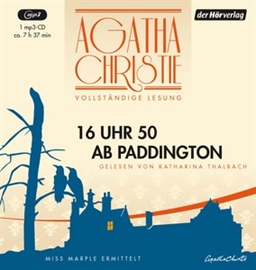 Hörbuch 16 Uhr 50 ab Paddington  - Autor Agatha Christie   - gelesen von Katharina Thalbach