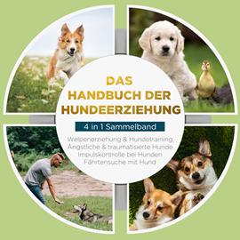 Hörbuch Das Handbuch der Hundeerziehung - 4 in 1 Sammelband: Impulskontrolle bei Hunden | Welpenerziehung & Hundetraining | Ängstliche &  - Autor Alexander Gietzen   - gelesen von Mario Kunze