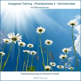 Hörbuch Autogenes Training - Phantasiereise, Vol. 4 - Sommerwiese - Tiefenentspannung & erholsamer Schlaf  - Autor Anke Moehlmann   - gelesen von BMP-Music