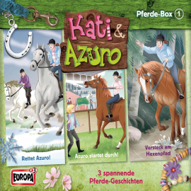 Hörbuch Pferde-Abenteuer-Box (Folgen 01-03)  - Autor Anna Benzing   - gelesen von Kati Azuro.