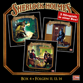 Hörbuch Box 4 (Sherlock Holmes - Die geheimen Fälle des Meisterdetektivs Folgen 11, 13, 14)  - Autor Arthur Conan Doyle.   - gelesen von Schauspielergruppe
