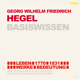 Hörbuch Georg Friedrich Wilhelm Hegel (1770-1831) - Leben, Werk, Bedeutung - Basiswissen (Ungekürzt)  - Autor Bert Alexander Petzold   - gelesen von René Wagner