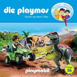 Hörbuch Flucht vor dem T-Rex (Die Playmos 56)  - Autor David Bredel;Florian Fickel   - gelesen von Schauspielergruppe