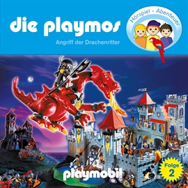 Hörbuch Angriff der Drachenritter (Die Playmos 2)  - Autor Simon X. Rost;Florian Fickel   - gelesen von Schauspielergruppe