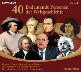 Hörbuch 40 bedeutende Personen der Weltgeschichte  - Autor diverse   - gelesen von Achim Höppner