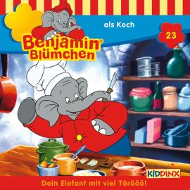 Hörbuch Benjamin Blümchen, Folge 23: Benjamin als Koch  - Autor Elfie Donnelly   - gelesen von Schauspielergruppe