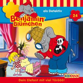 Hörbuch Benjamin Blümchen, Folge 24: Benjamin als Detektiv  - Autor Elfie Donnelly   - gelesen von Schauspielergruppe