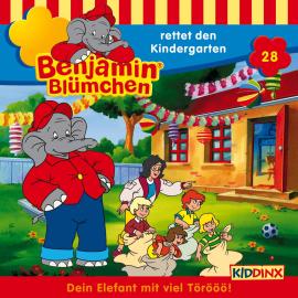 Hörbuch Benjamin Blümchen, Folge 28: Benjamin rettet den Kindergarten  - Autor Elfie Donnelly   - gelesen von Schauspielergruppe