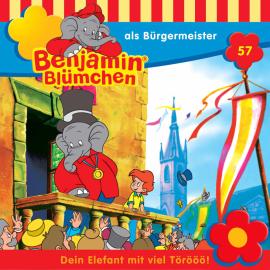 Hörbuch Benjamin Blümchen, Folge 57: Benjamin als Bürgermeister  - Autor Elfie Donnelly   - gelesen von Schauspielergruppe