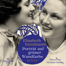 Hörbuch Porträt auf grüner Wandfarbe  - Autor Elisabeth Sandmann   - gelesen von Elisabeth Günther