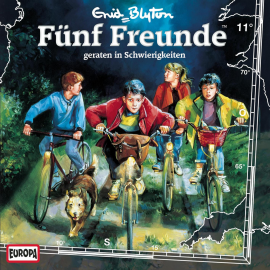 Hörbuch Folge 11: Fünf Freunde geraten in Schwierigkeiten  - Autor Enid Blyton  