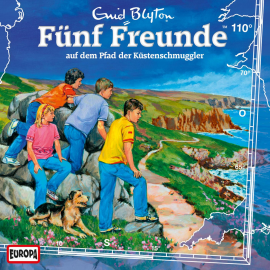 Hörbuch Folge 110: Fünf Freunde auf dem Pfad der Küstenschmuggler  - Autor Enid Blyton   - gelesen von Fünf Freunde.