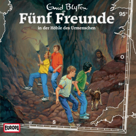 Hörbuch Folge 95: Fünf Freunde in der Höhle des Urmenschen  - Autor Enid Blyton   - gelesen von Fünf Freunde.