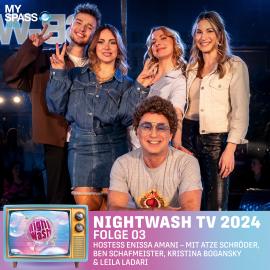 Hörbuch NightWash, Folge 3: NightWash TV 2024  - Autor Enissa Amani, Atze Schröder, Ben Schafmeister, Kristina Bogansky, Leila Ladari   - gelesen von Schauspielergruppe