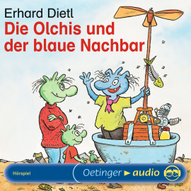 Hörbuch Die Olchis und der blaue Nachbar  - Autor Erhard Dietl   - gelesen von Schauspielergruppe
