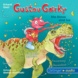 Hörbuch Gustav Gorky - Die Dinos sind los  - Autor Erhard Dietl   - gelesen von Stefan Kaminski