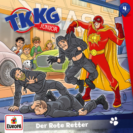 Hörbuch TKKG Junior - Folge 04: Der Rote Retter  - Autor Frank Gustavus  