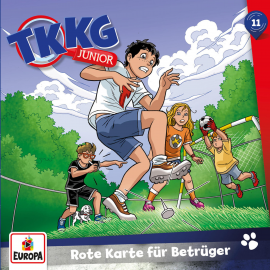Hörbuch TKKG Junior - Folge 11: Rote Karte für Betrüger  - Autor Frank Gustavus  