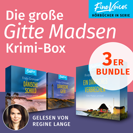 Hörbuch Die große Gitte Madsen Krimi-Box - Ein Dänisches Verbrechen + Dänische Schuld + Dänische Gier (ungekürzt)  - Autor Frida Gronover   - gelesen von Regine Lange