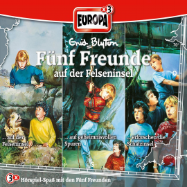 Hörbuch 3er-Box: Fünf Freunde auf der Felseninsel  - Autor Heikedine Körting   - gelesen von Fünf Freunde.