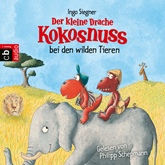 Hörbuch Der kleine Drache Kokosnuss bei den wilden Tieren  - Autor Ingo Siegner   - gelesen von Philipp Schepmann
