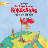 Hörbuch Der kleine Drache Kokosnuss reist um die Welt  - Autor Ingo Siegner   - gelesen von Philipp Schepmann