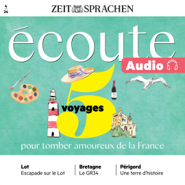Hörbuch Französisch lernen Audio – 5 Reisen, um sich in Frankreich zu verlieben  - Autor Jean-Paul Dumas-Grillet   - gelesen von Jean-Paul Dumas-Grillet