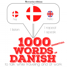 Hörbuch 1000 essential words in Danish  - Autor JM Gardner   - gelesen von Katie Mercurius