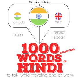 Hörbuch 1000 essential words in Hindi  - Autor JM Gardner   - gelesen von Katie H Mercurius