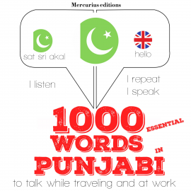 Hörbuch 1000 essential words in Punjabi  - Autor JM Gardner   - gelesen von Katie Mercurius