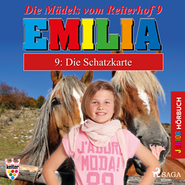 Hörbuch Die Schatzkarte (Emilia - Die Mädels vom Reiterhof 9)  - Autor Karla Schniering   - gelesen von Lena Donnermann