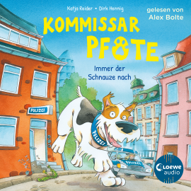 Hörbuch Kommissar Pfote (Band 1) - Immer der Schnauze nach  - Autor Katja Reider   - gelesen von Alex Bolte