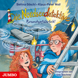 Hörbuch Die Nordseedetektive. Brandgefährlich! [Band 12]  - Autor Klaus-Peter Wolf   - gelesen von Uve Teschner