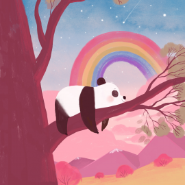 Hörbuch Mimi the panda and the sleepy rainbow  - Autor Marina B   - gelesen von Alex Middleton