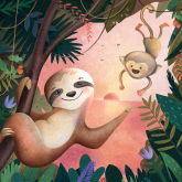 Yawnie the sloth comes to visit