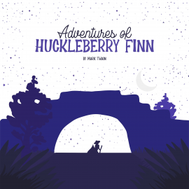 Hörbuch Adventures of Huckleberry Finn  - Autor Mark Twain   - gelesen von Mark F. Smith