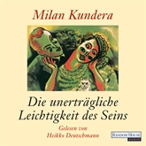 Hörbuch Die unerträgliche Leichtigkeit des Seins  - Autor Milan Kundera   - gelesen von Heikko Deutschmann