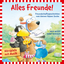 Hörbuch Alles Freunde! (Der kleine Rabe Socke)  - Autor Nele Moost   - gelesen von Schauspielergruppe