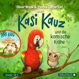 Hörbuch Kasi Kauz und die komische Krähe, Kasi Kauz und der Radau am Biberbau  - Autor Oliver Wnuk   - gelesen von Schauspielergruppe