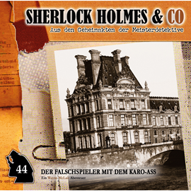 Hörbuch Der Falschspieler mit dem Karo-Ass (Sherlock Holmes & Co 44)  - Autor Paul Burghardt   - gelesen von Schauspielergruppe