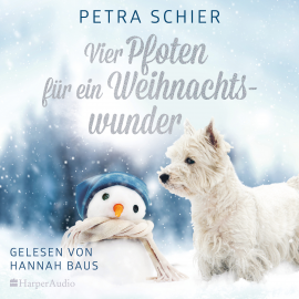 Hörbuch Vier Pfoten für ein Weihnachtswunder (ungekürzt)  - Autor Petra Schier   - gelesen von Hannah Baus