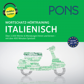 Hörbuch PONS Wortschatz-Hörtraining Italienisch  - Autor PONS   - gelesen von Schauspielergruppe