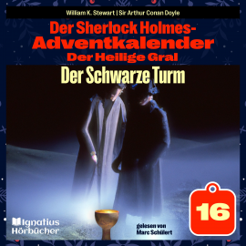 Hörbuch Der Schwarze Turm (Der Sherlock Holmes-Adventkalender: Der Heilige Gral, Folge 16)  - Autor Sir Arthur Conan Doyle   - gelesen von Schauspielergruppe