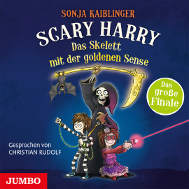 Hörbuch Scary Harry. Das Skelett mit der goldenen Sense  - Autor Sonja Kaiblinger   - gelesen von Christian Rudolf