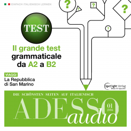 Hörbuch Italienisch lernen Audio - Der große Grammatiktest  - Autor Spotlight Verlag   - gelesen von Various Artists