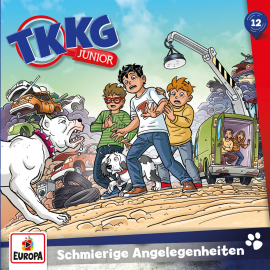 Hörbuch TKKG Junior - Folge 12: Schmierige Angelegenheiten  - Autor Stefan Wolf   - gelesen von TKKG Junior.