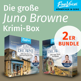 Hörbuch Die große Juno Browne Krimi-Box - Juno Browne und der Tote im Antiquitätenladen + Juno Browne und der Tote im Moor (ungekürzt)  - Autor Stephanie Austin   - gelesen von Gisa Flake