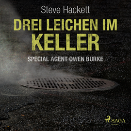 Hörbuch Drei Leichen im Keller (Special Agent Owen Burke 1)  - Autor Steve Hackett   - gelesen von Markus Raab
