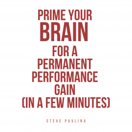 Hörbuch Prime Your Brain for a Permanent Performance Gain (in a Few Minutes)  - Autor Steve Pavlina   - gelesen von Florian Höper
